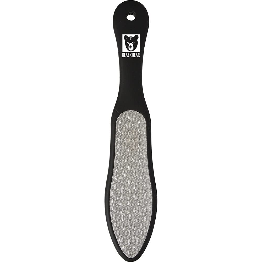 ForPro Black Bear Stainless Steel Pedicure File, Double-Sided Professional Quality Pedicure File for Heels and Feet, 10.5†L